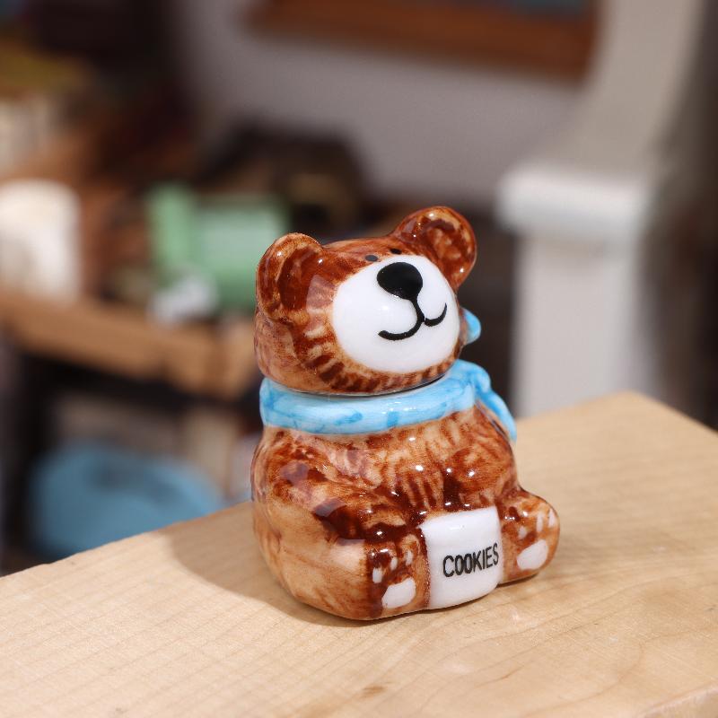 Dollhouse Furniture Set - 1/3Sets Miniature Dollhouse Porcelain Bear Cookie