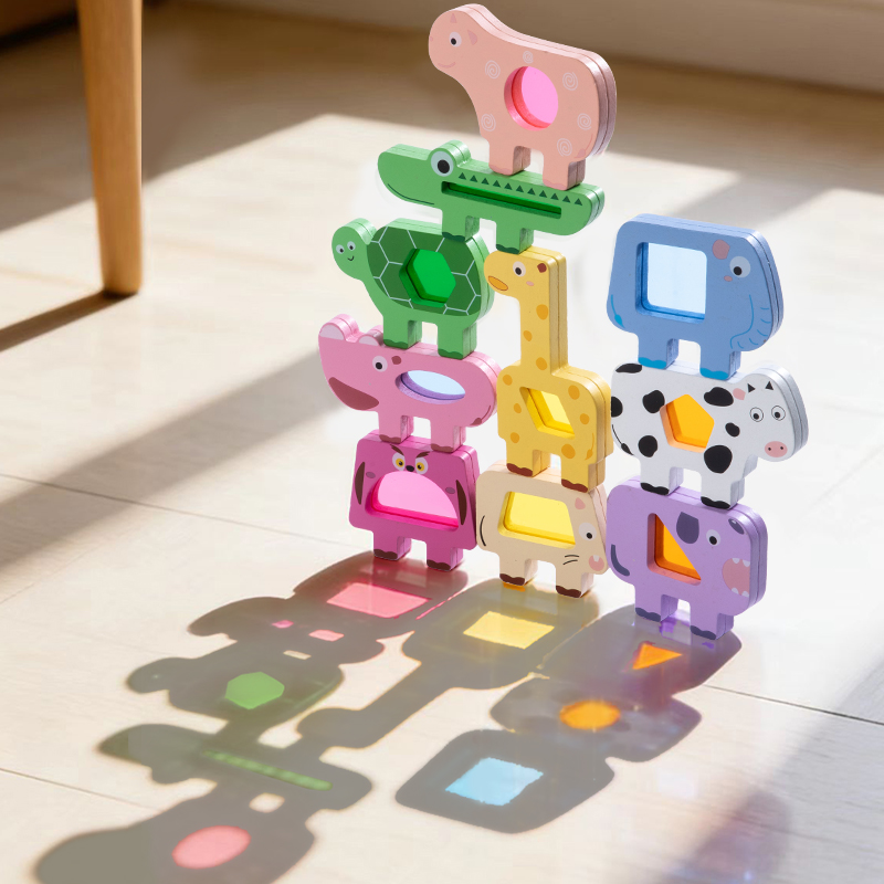 Wooden Animal Acrylic Stacking - огляд і ціна Wooden Blocks Stacking