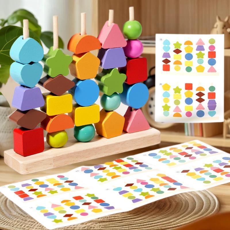 Early Learning Montessori Toys - огляд і ціна Wooden Blocks Stacking