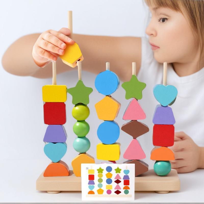 Early Learning Montessori Toys - огляд і ціна Wooden Blocks Stacking