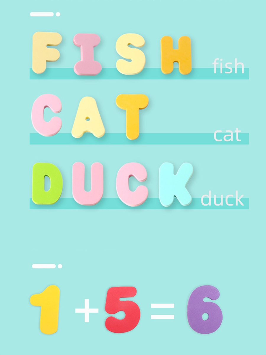 Children Bath Toys Foam Fun Fl - огляд і ціна Bath Letter Number Foam