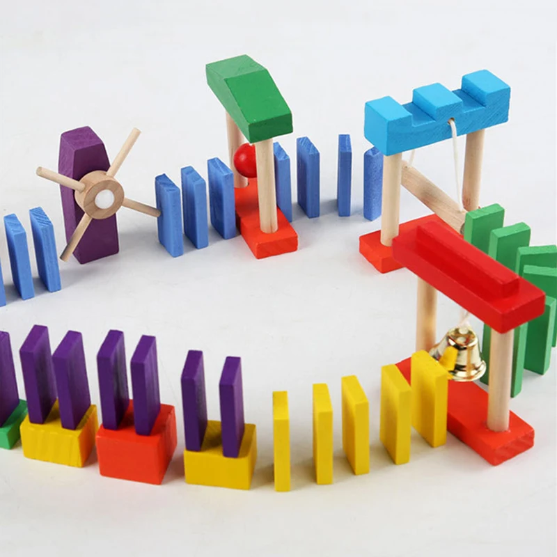 Montessori Wooden Rainbow Domi - огляд і ціна Wooden Blocks Stacking
