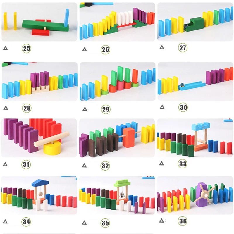 Montessori Wooden Rainbow Domi - огляд і ціна Wooden Blocks Stacking