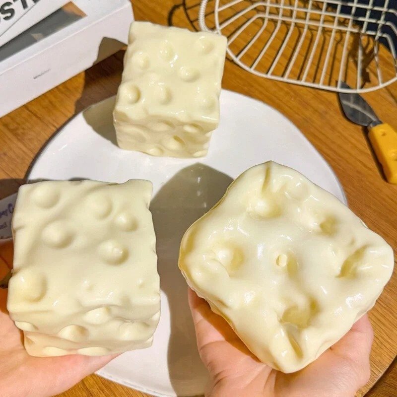 Taba Squishy Cheese Cube Stres - огляд і ціна Sensory Fidget Toys