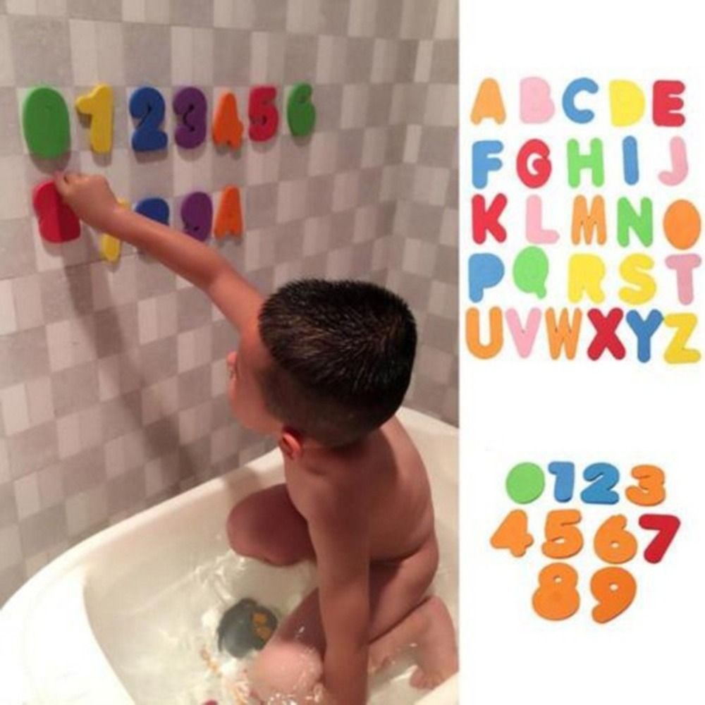 36 pcs Sticker Game Swimming P - огляд і ціна Bath Letter Number Foam