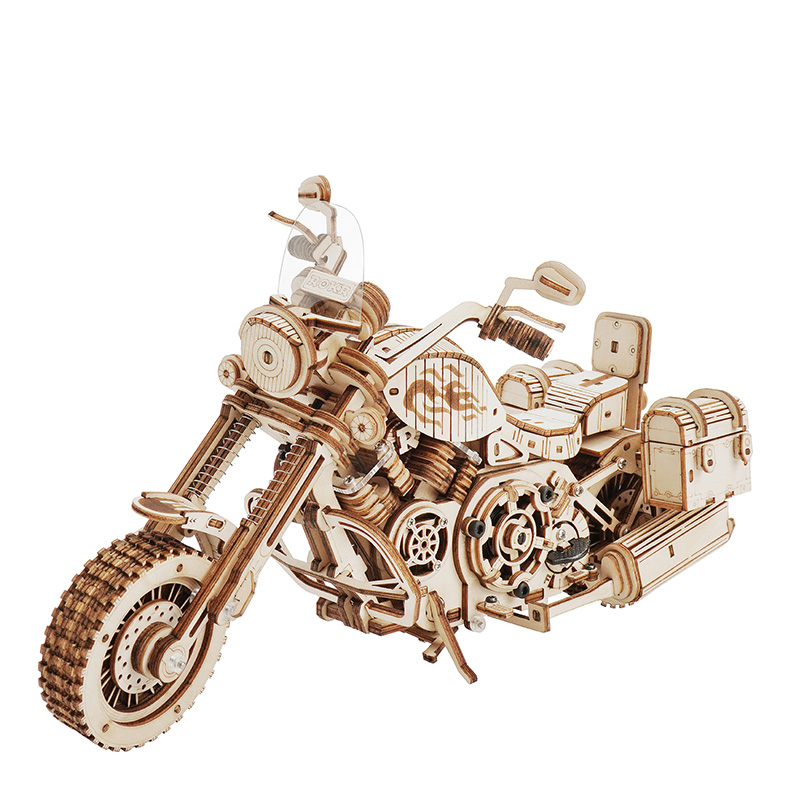 Robotime Motorcycle Puzzle 3D  - огляд і ціна Wooden Blocks Stacking