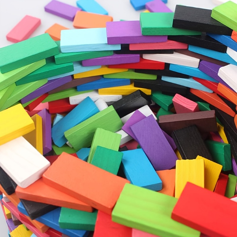 120pcs Domino Set - Multicolor - огляд і ціна Wooden Blocks Stacking