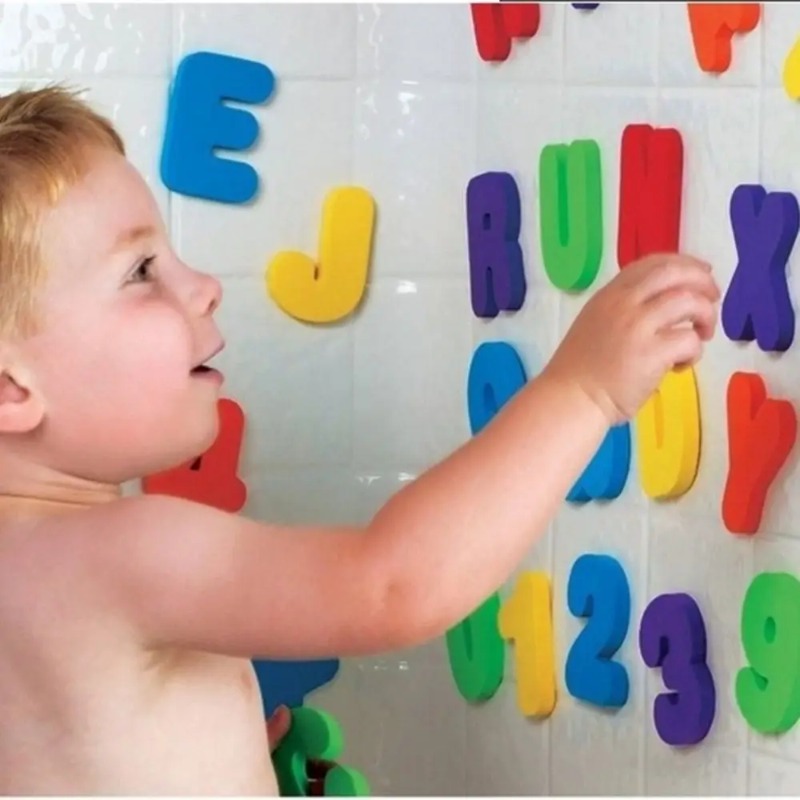 Floating Bath Toys for 1-3 Yea - огляд і ціна Bath Letter Number Foam