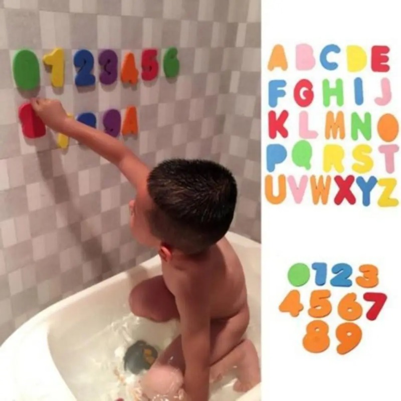 Floating Bath Toys for 1-3 Yea - огляд і ціна Bath Letter Number Foam