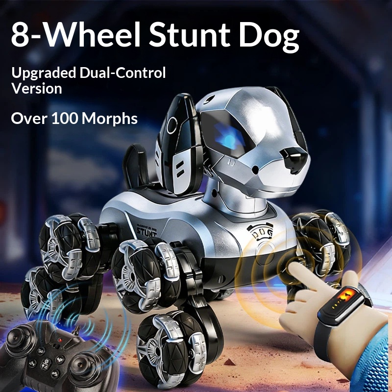 New RC Stunt Robot Dog 8 Wheel - огляд і ціна Kids Toys Electric Car