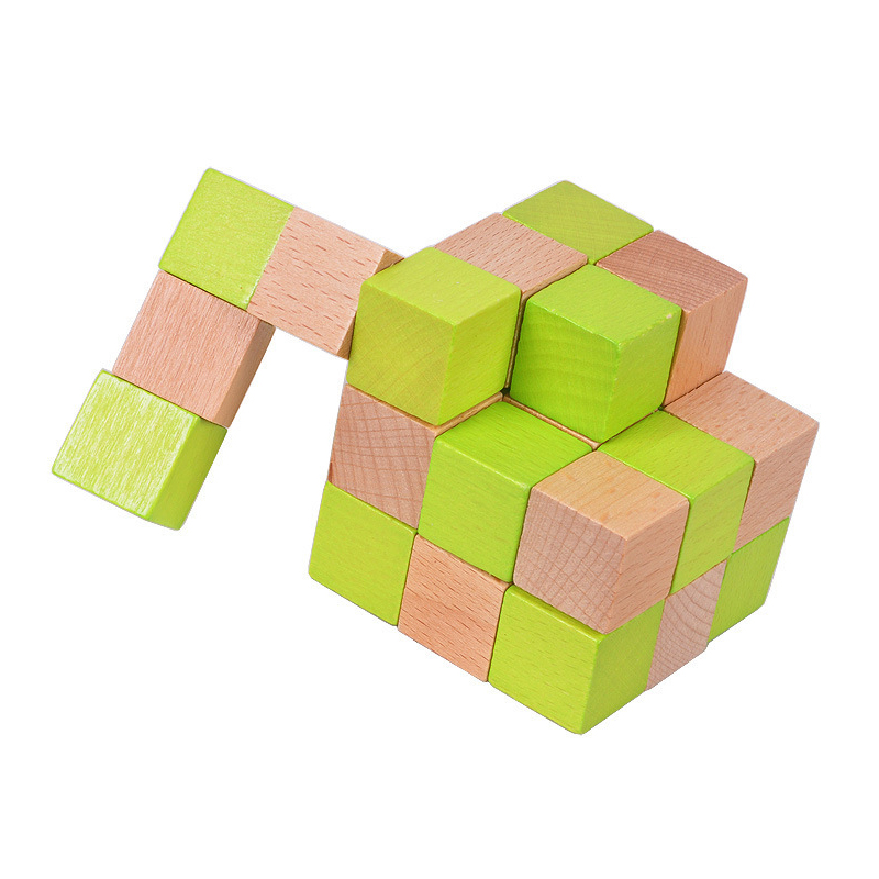 Wooden Snake Cube Puzzle IQ Lo - огляд і ціна Wooden Puzzle Kids