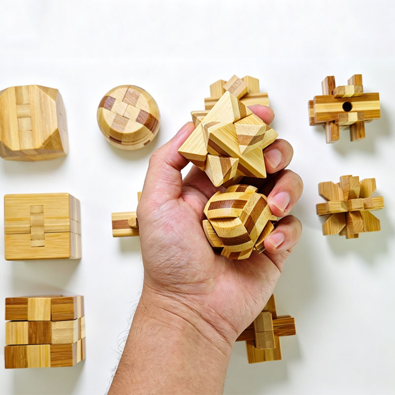 NEW 4.5CM Lu Ban Lock Puzzle B - огляд і ціна Wooden Puzzle Kids