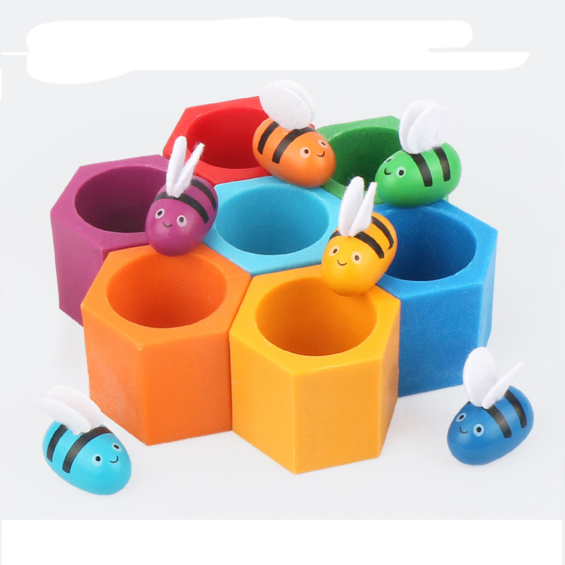 Bee Board Games Montessori Ear - огляд і ціна Wooden Blocks Stacking