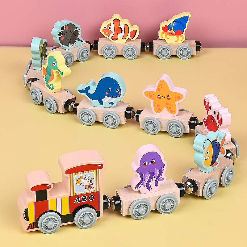 Magnetic Wooden Small Train To - огляд і ціна Wooden Blocks Stacking
