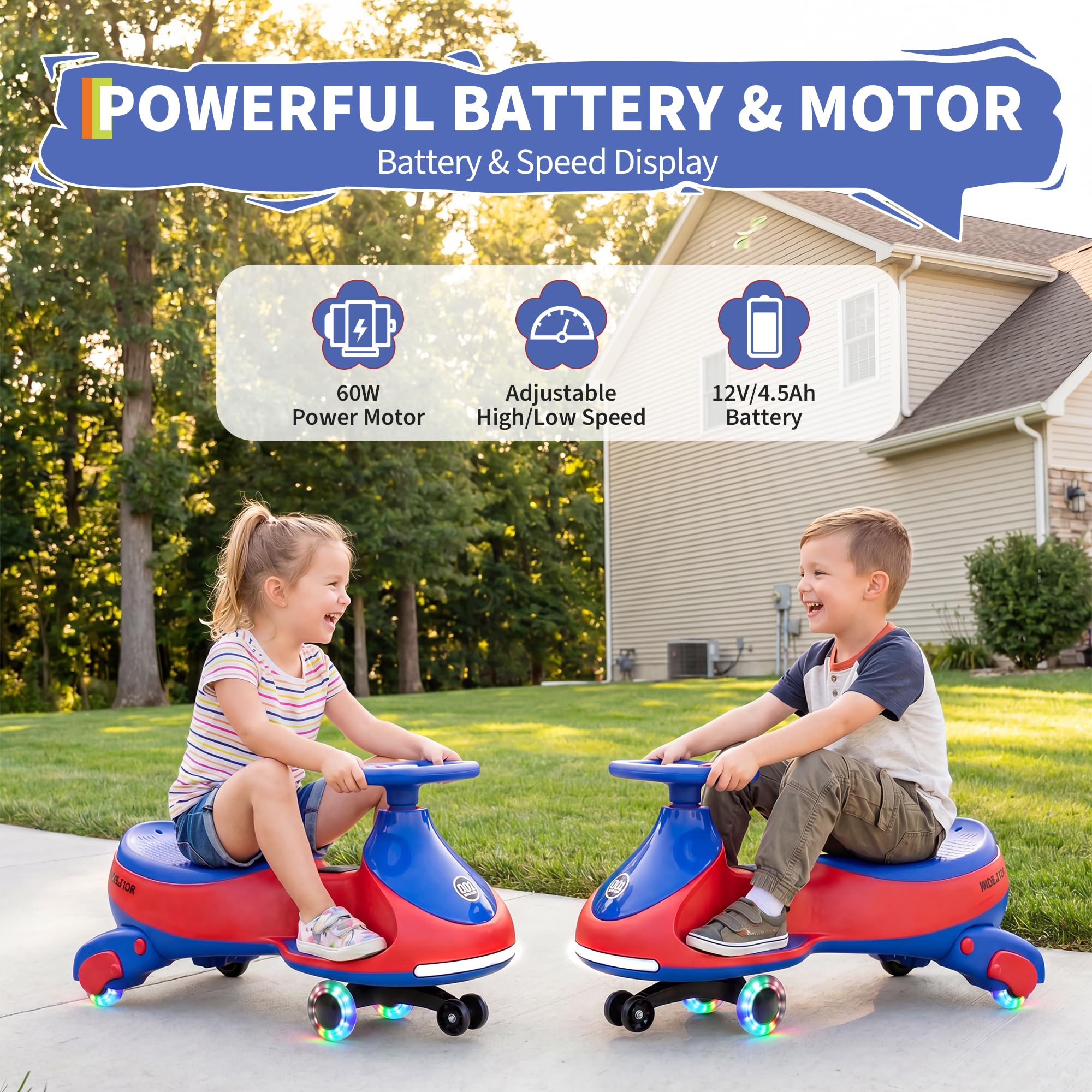 12V Electric Wiggle Car Kids W - огляд і ціна Kids Toys Electric Car