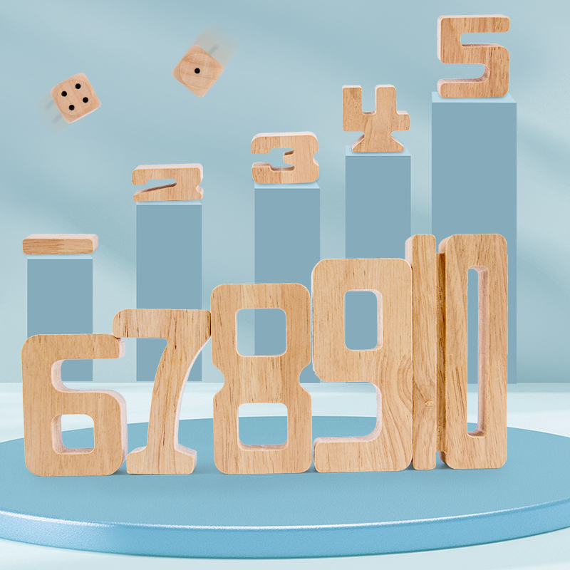 28 Pieces Of Wooden Number Sta - огляд і ціна Wooden Blocks Stacking