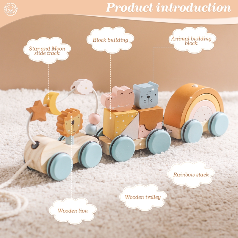 Wooden Montessori Toys Animal  - огляд і ціна Wooden Blocks Stacking
