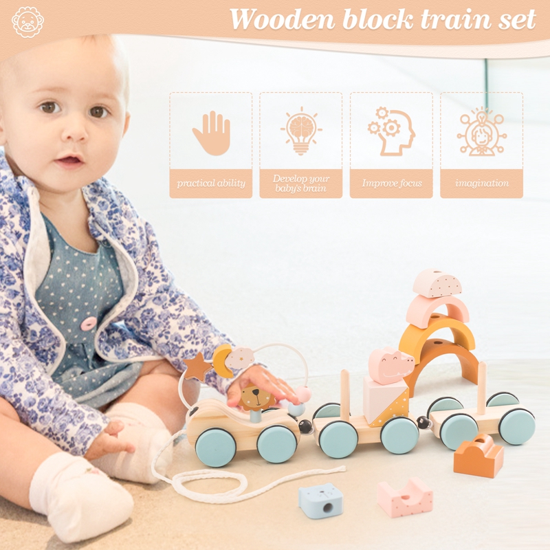 Wooden Montessori Toys Animal  - огляд і ціна Wooden Blocks Stacking