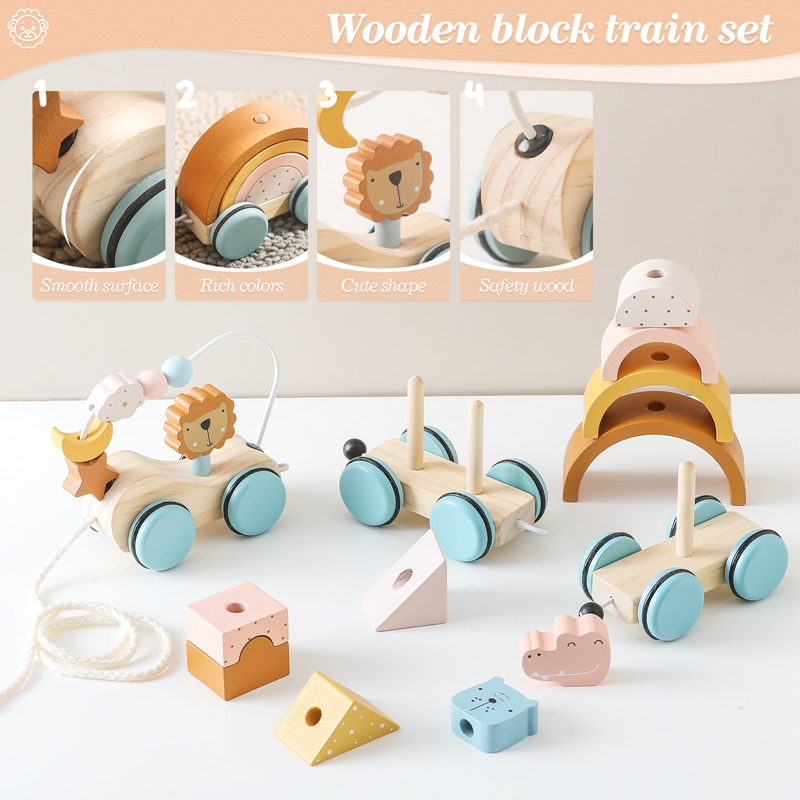 Wooden Montessori Toys Animal  - огляд і ціна Wooden Blocks Stacking
