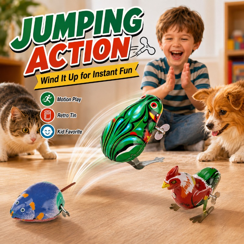 Traditional Wind Up Jumping Fr - огляд і ціна Kids Toys Vintage