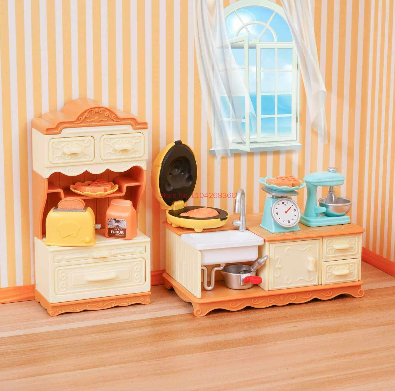 Forest Family 1/12 Kitchen Fur - огляд і ціна Dollhouse Furniture Set