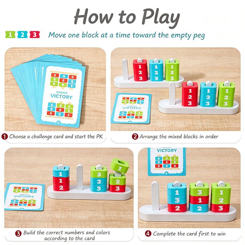 Wooden Number Stacking Blocks  - огляд і ціна Wooden Blocks Stacking