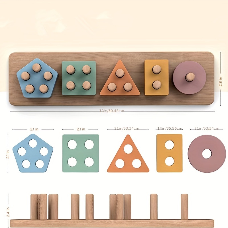 Montessori Toys For 18+ Months - огляд і ціна Wooden Blocks Stacking