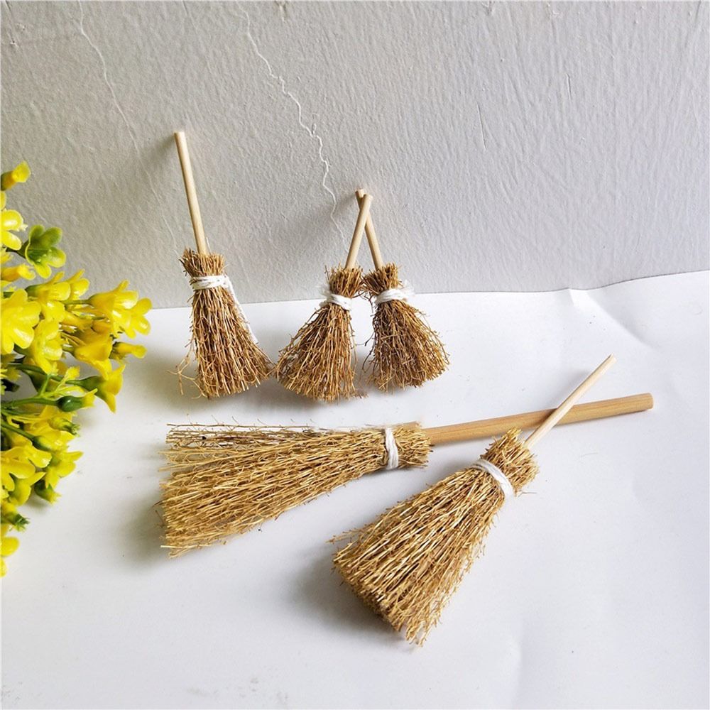5pcs/Bag New Scene Mini Broom  - огляд і ціна Dollhouse Furniture Set