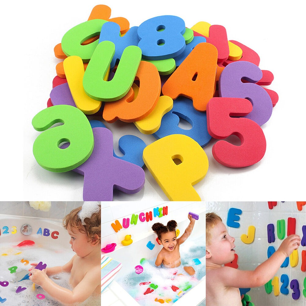 36 pcs Sticker Game Swimming P - огляд і ціна Bath Letter Number Foam